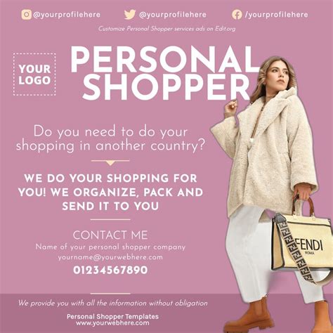 Personal Shopper Website Template .